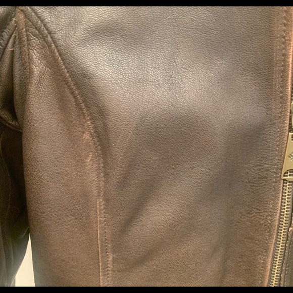 COLUMBIA Vintage Leather Moto Motorcycle Jacket - Picture 7 of 12